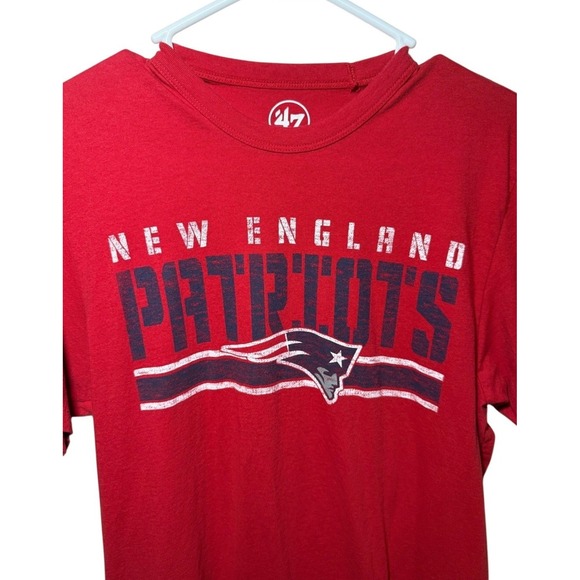 NWOT 47 Brand Mens New England Patriots Red Short Sleeve T-Shirt Size Small - Picture 2 of 4